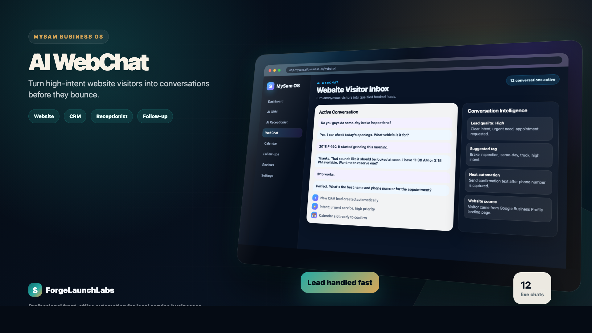 MySam Business OS product view